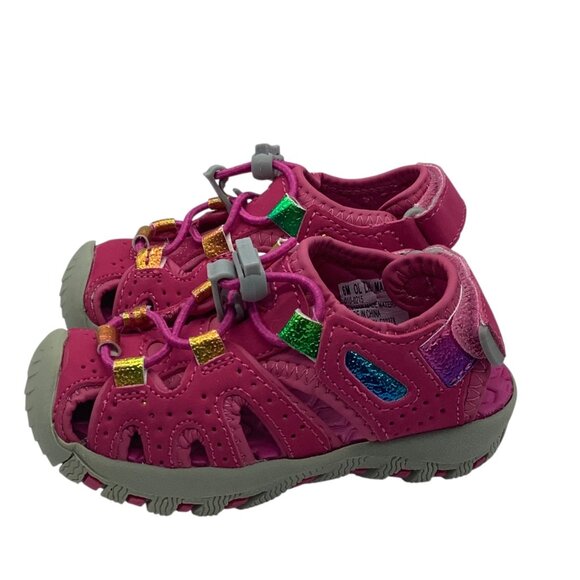 Okie Dokie Kids Sz 6 Pink Outdoor Adventure Sandals Quick Lace OL LIL MARLINA - Picture 5 of 6